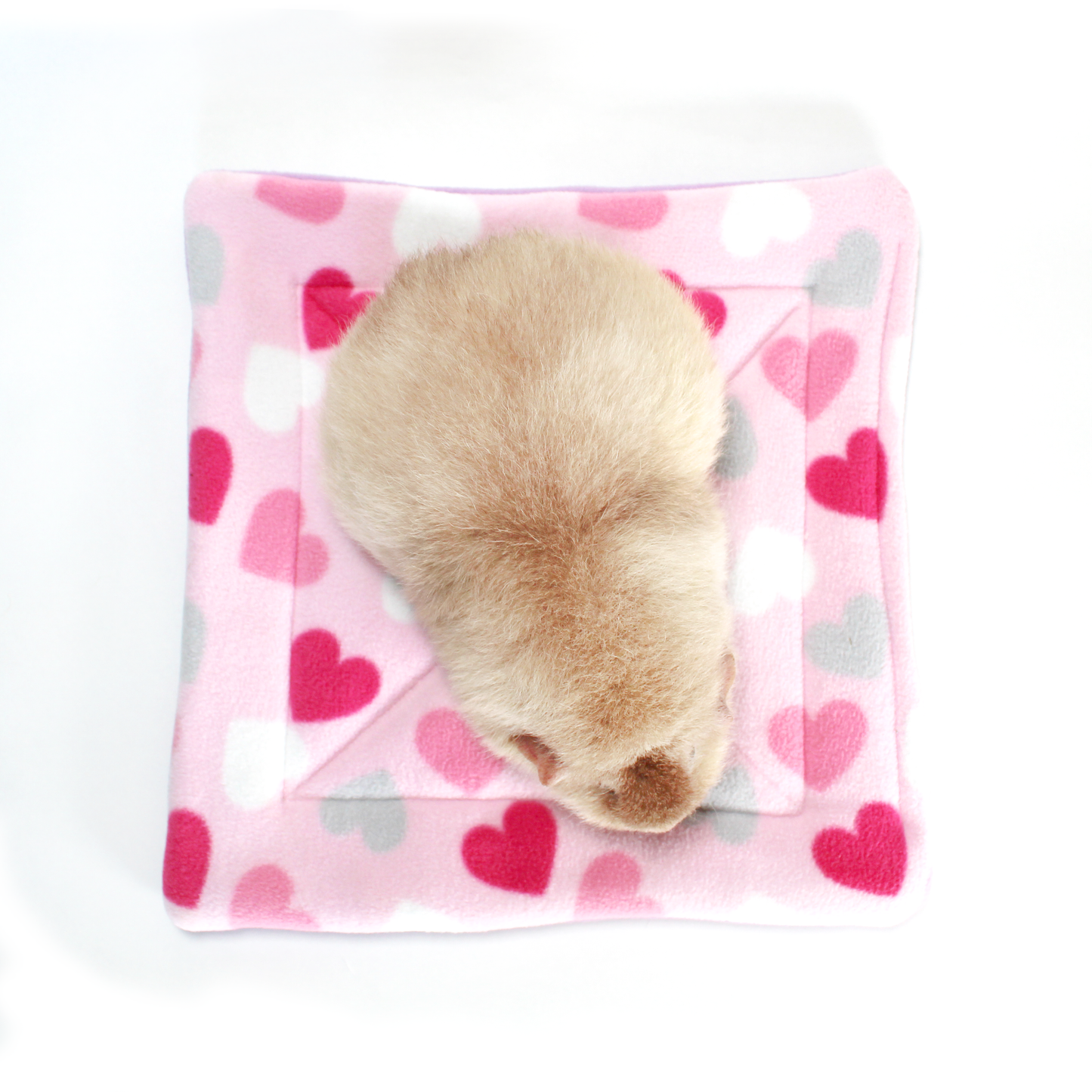 Large Square Heart Pattern Pee Pad for Guinea Pigs