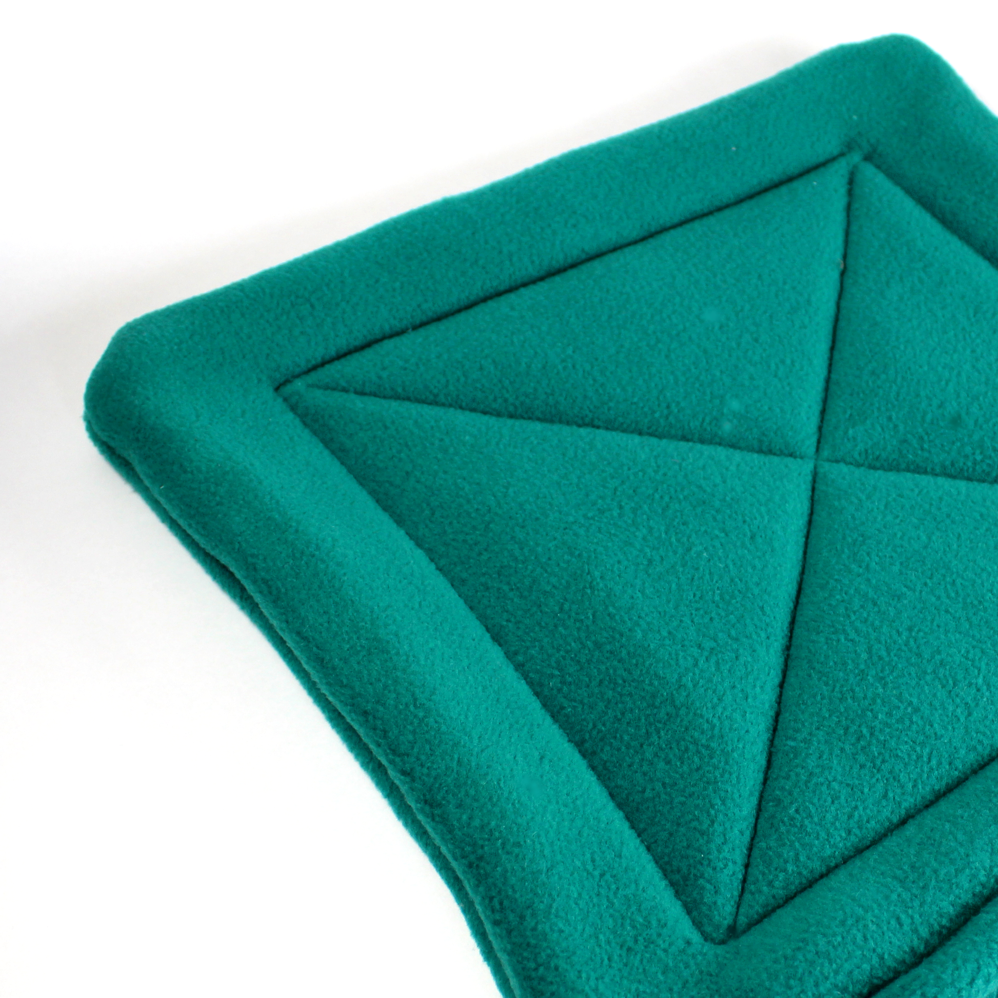 Large Square Teal Guinea Pig Pee Pad, front view of the lap pad showing the detail