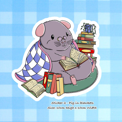 Small Cottagecore Guinea Pig Sticker Pack