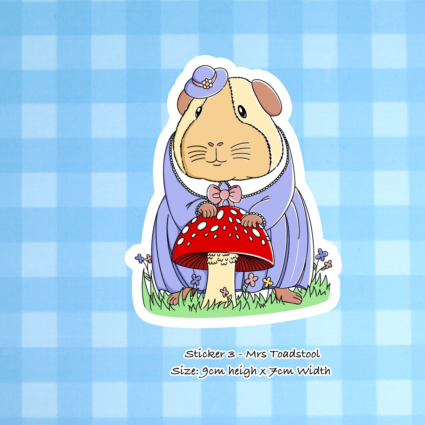Large Cottagecore Guinea Pig Sticker Pack