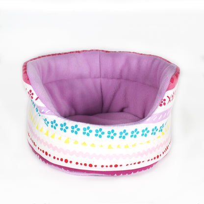Cute Lilac Pattern Cuddle Cup Bed