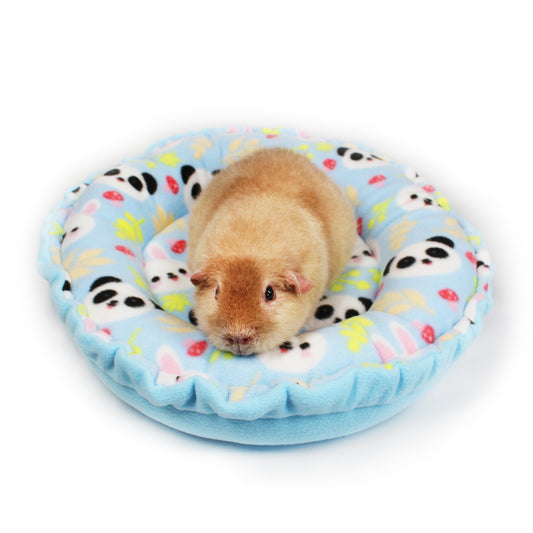 Blue Panda & Rabbit Doughnut Bed