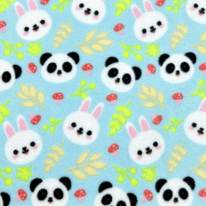 Blue Panda & Rabbit Doughnut Bed