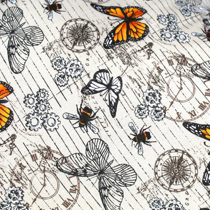 Large Steampunk Butterfly Bunting, view of the victoria steampunk pattern