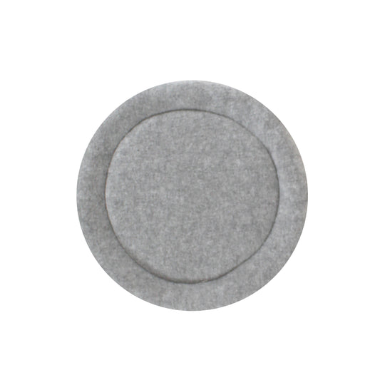 Pair Of Grey Circle Pee Pads, single view of the guinea pig pee pad