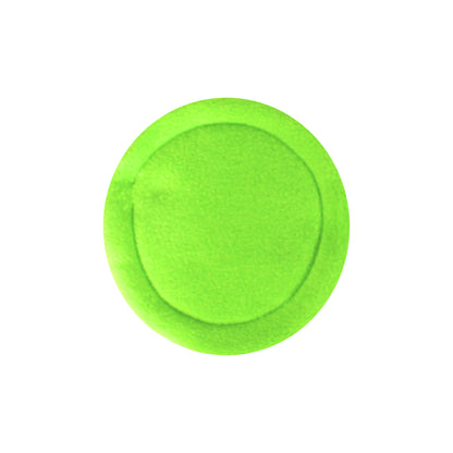 Pair Of Bright Green Round Pee Pads, single top view