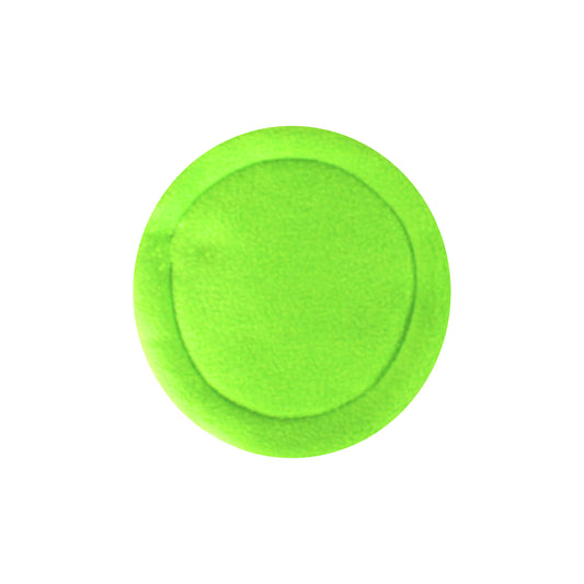 Pair Of Bright Green Round Pee Pads, single top view