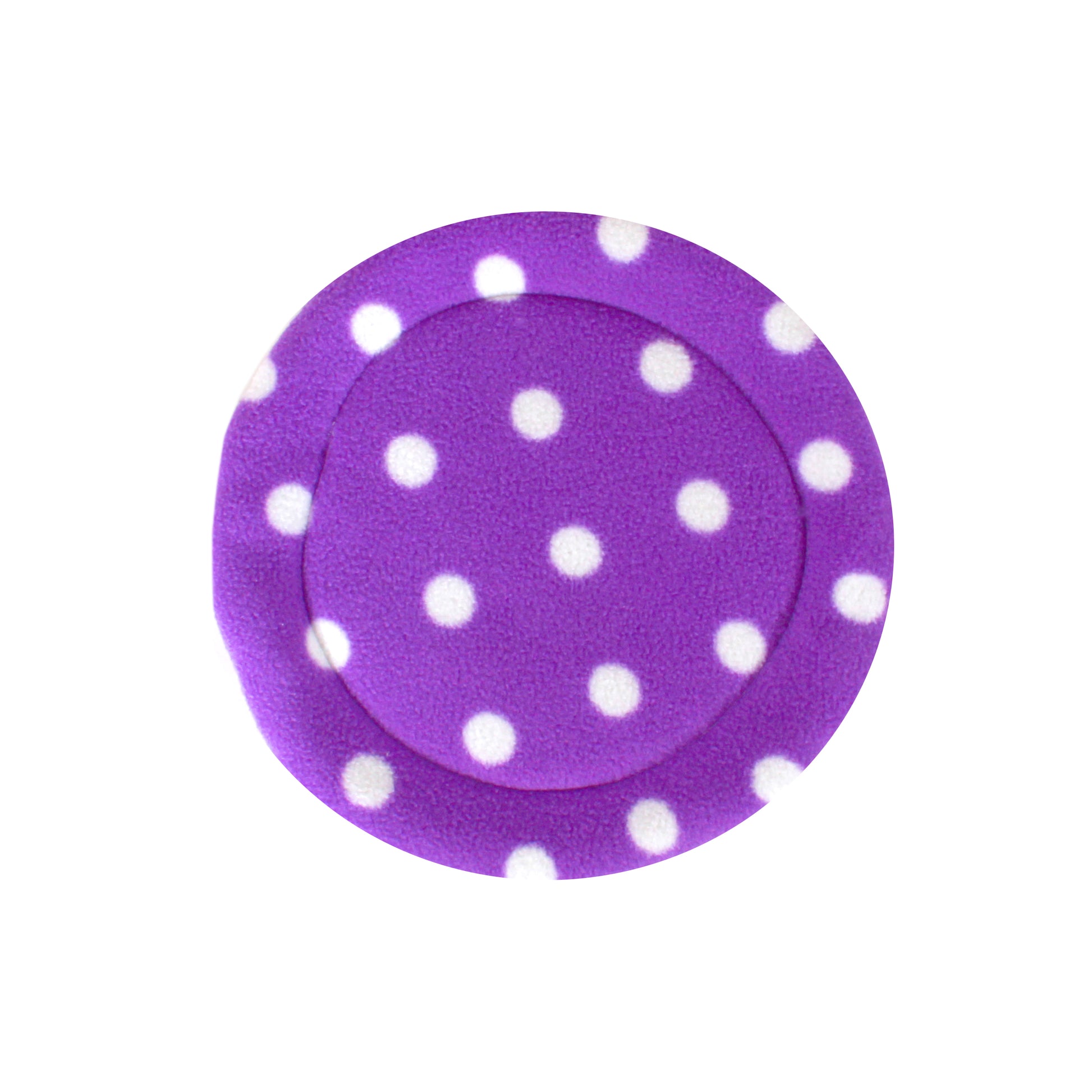 Pair Of Purple Polka Dot Circle Pee Pads, single view of the pee pad for guinea pigs