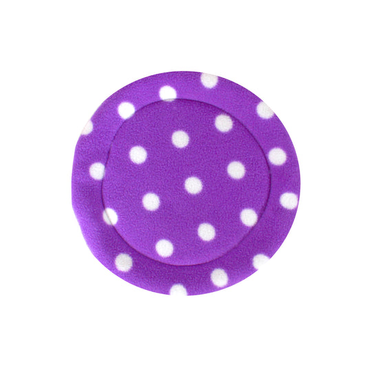 Pair Of Purple Polka Dot Circle Pee Pads, single view of the pee pad for guinea pigs