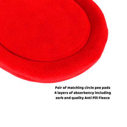 Pair Of Red Circle Pee Pads