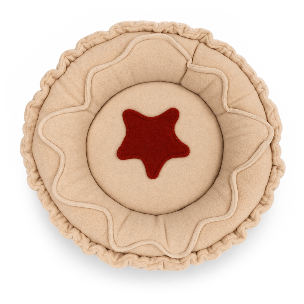 Mince Pie guinea pig doughnut bed with red mince filling centre