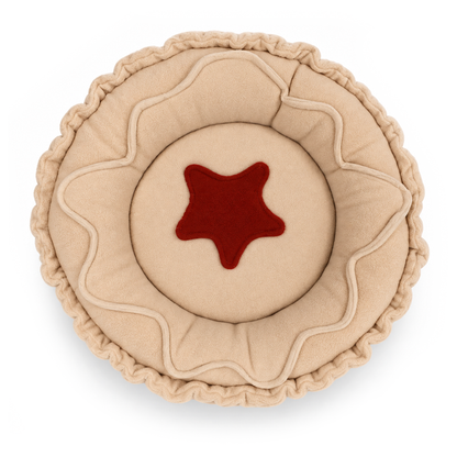 Mince Pie guinea pig doughnut bed with red mince filling centre