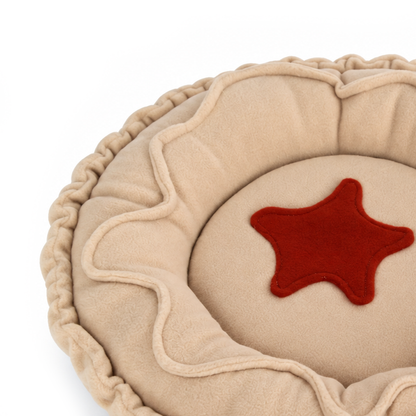 Mince Pie guinea pig doughnut bed with red centre and pastry detail