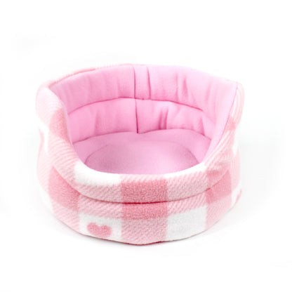 Pink Gingham Hearts Cuddle Cup Bed