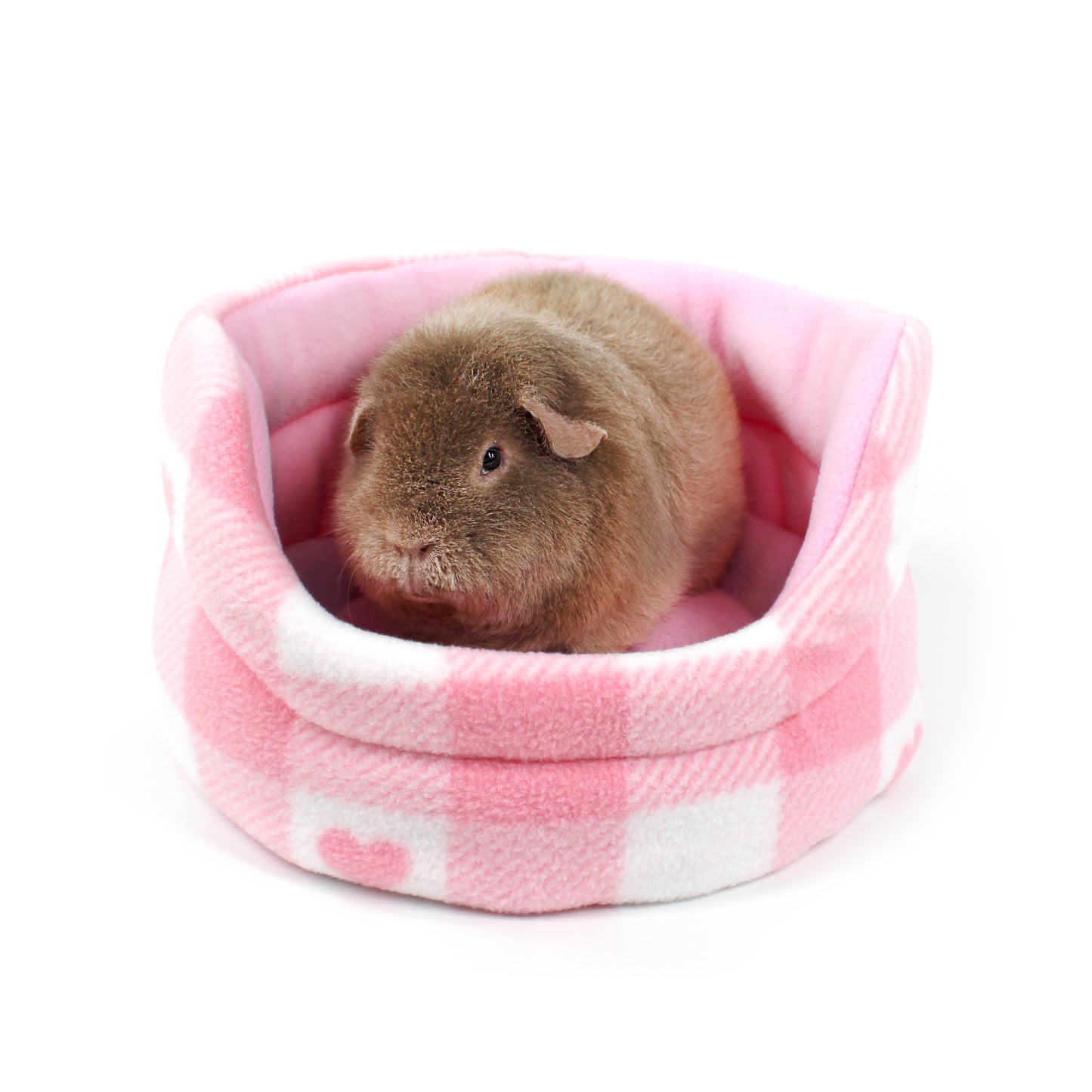 Pink Gingham Hearts Cuddle Cup Bed
