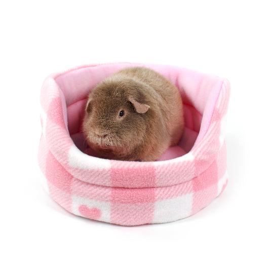 Pink Gingham Hearts Cuddle Cup Bed