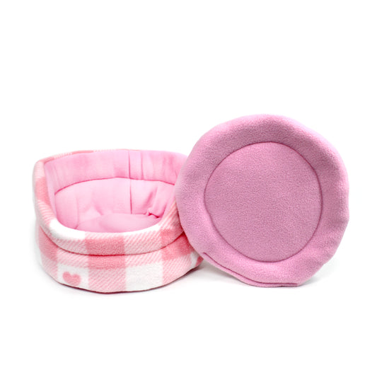 Pink Gingham Hearts Cuddle Cup Bed