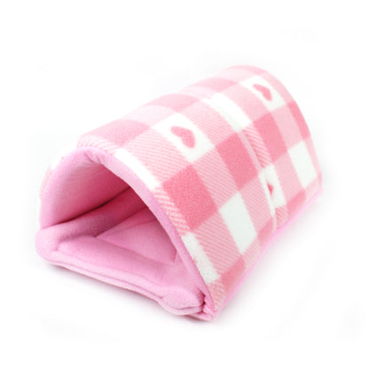 Pink Gingham Hearts  Squish Tunnel for Guinea Pigs