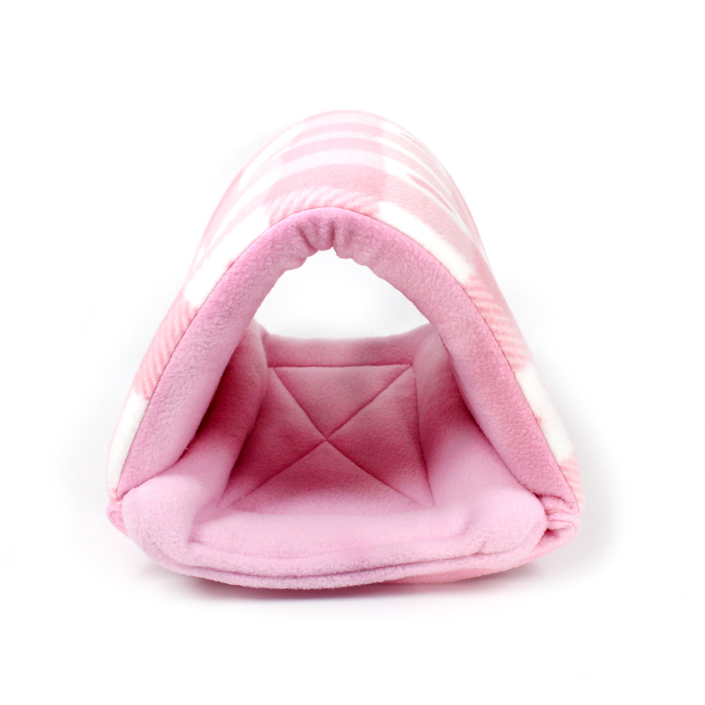 Pink Gingham Hearts  Squish Tunnel for Guinea Pigs