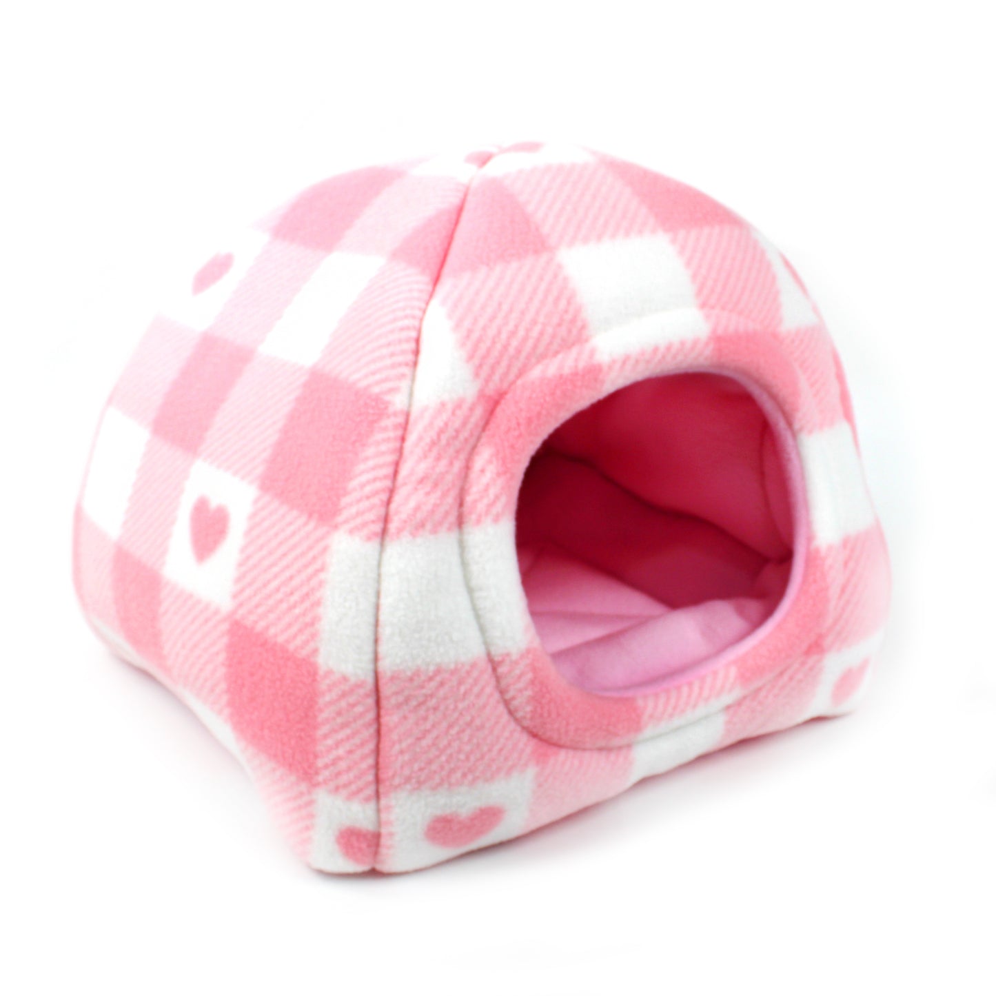 Pink Gingham Hearts Hidey House