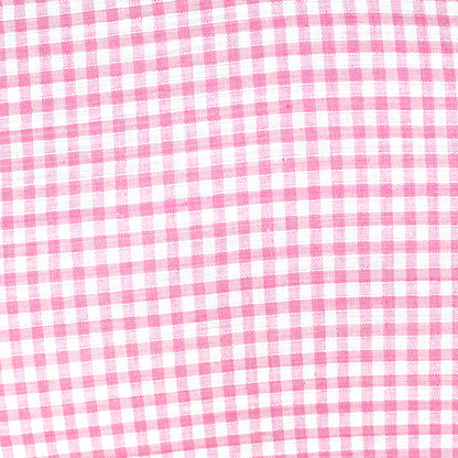 Pink Gingham Guinea Pig Hidey House, close up of the pink gingham cotton
