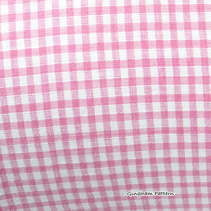 Pink Gingham Guinea Pig Bed, close up of the pink gingham cotton fabric