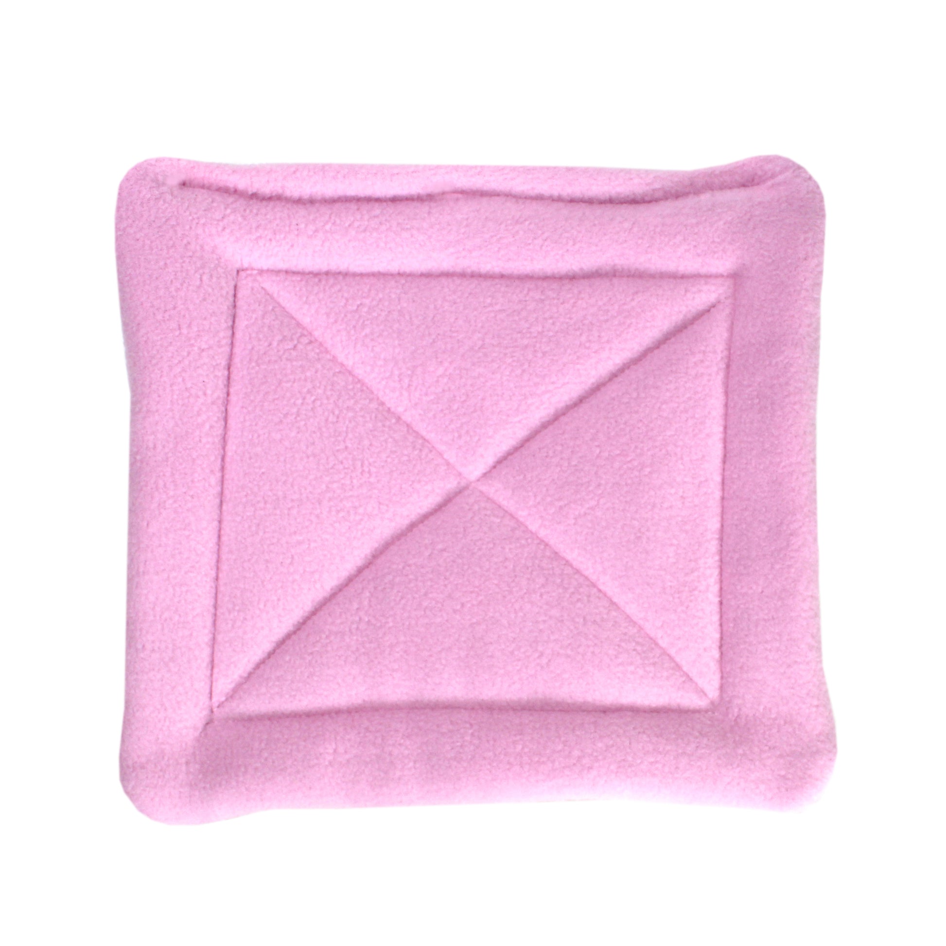 Pink Gingham Guinea Pig Hidey House, top view of the pee pad