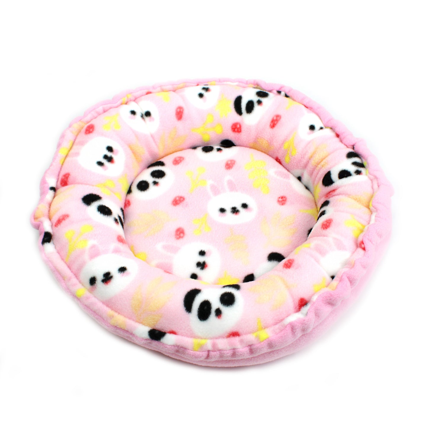 Pink Panda Doughnut Bed for Guinea Pigs