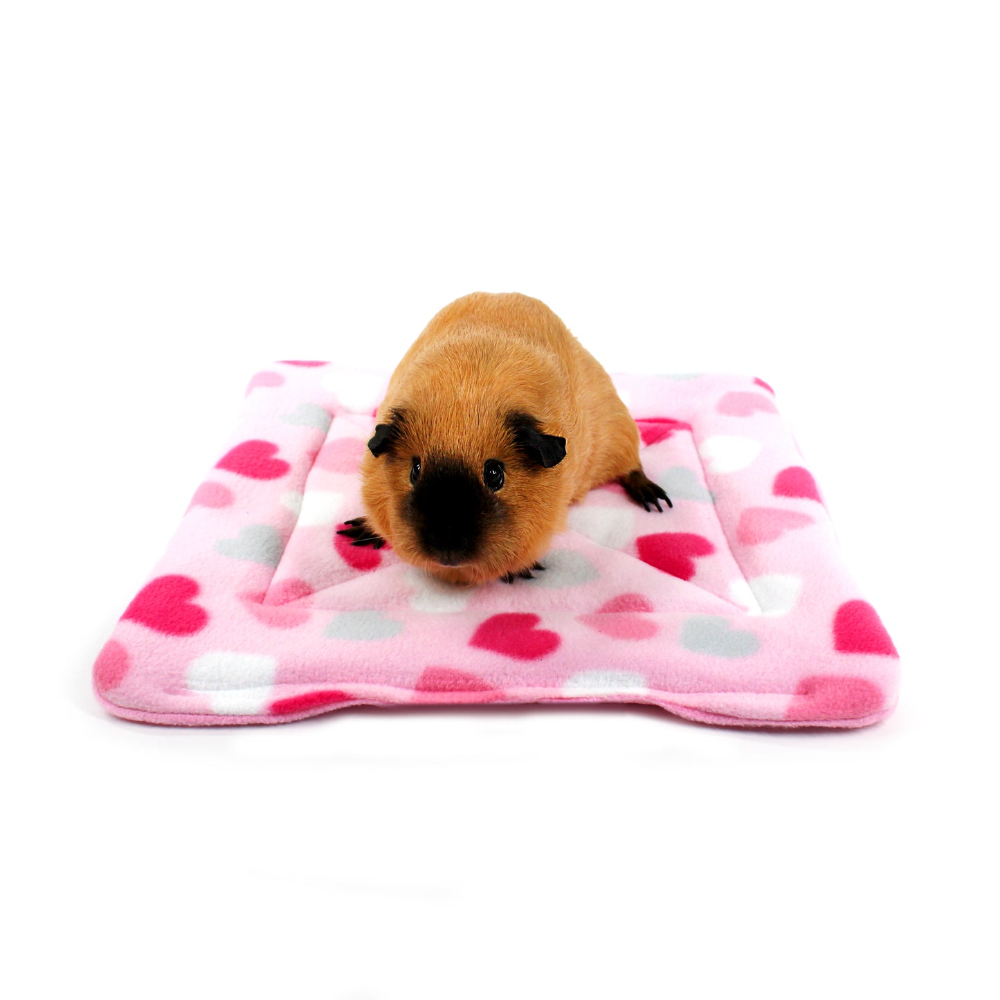 Large Pastel Hearts Square Pee Pad With Pink Bottom