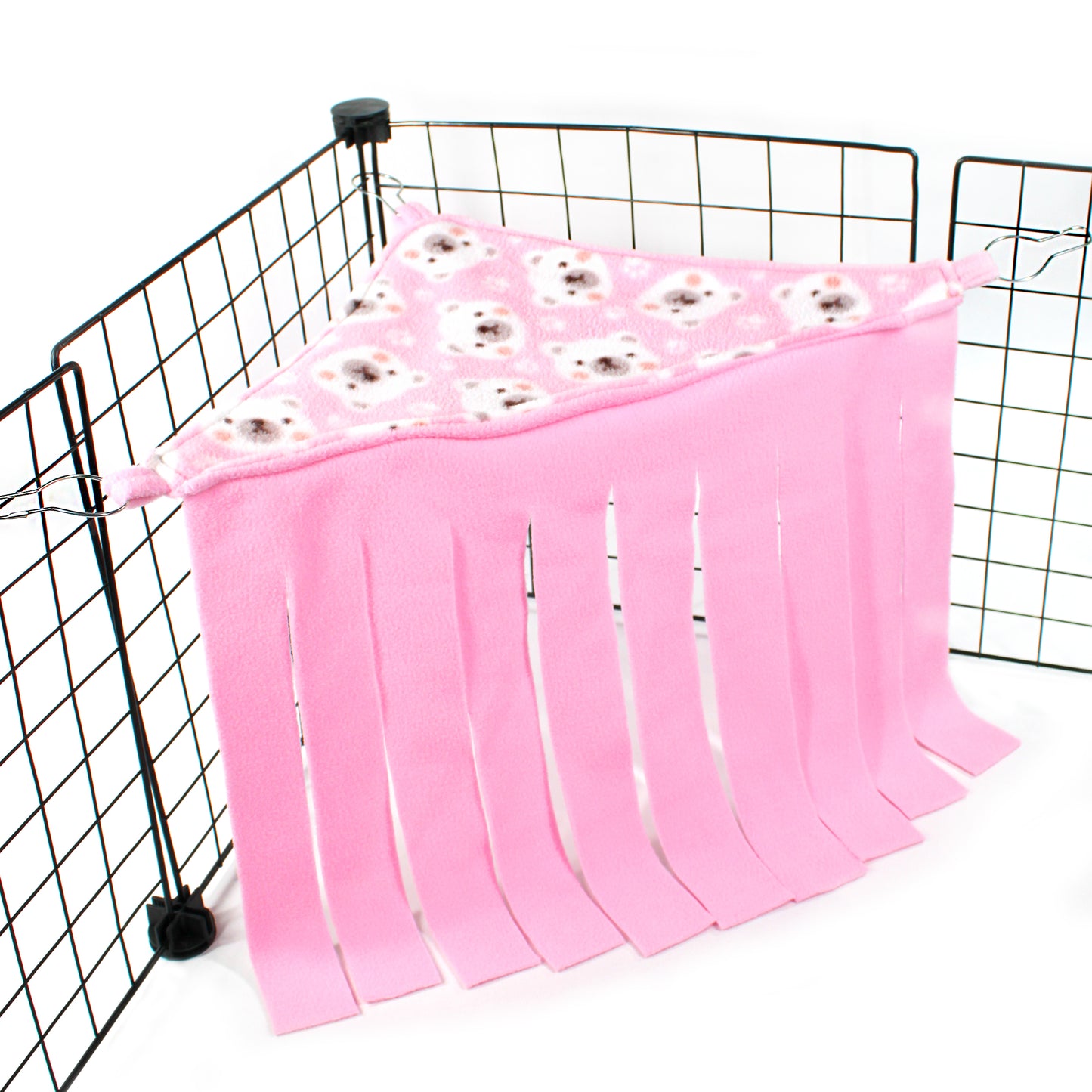 Pink Polar Bear Corner Fleece Forest