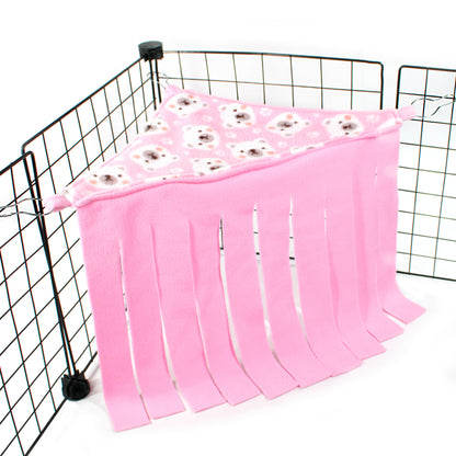 Pink Polar Bear Corner Fleece Forest