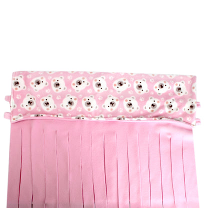 Large Pink Polar Bear Fleece Forest