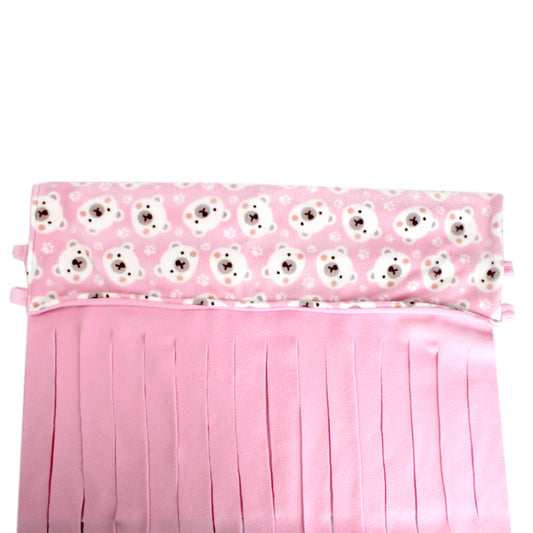 Large Pink Polar Bear Fleece Forest