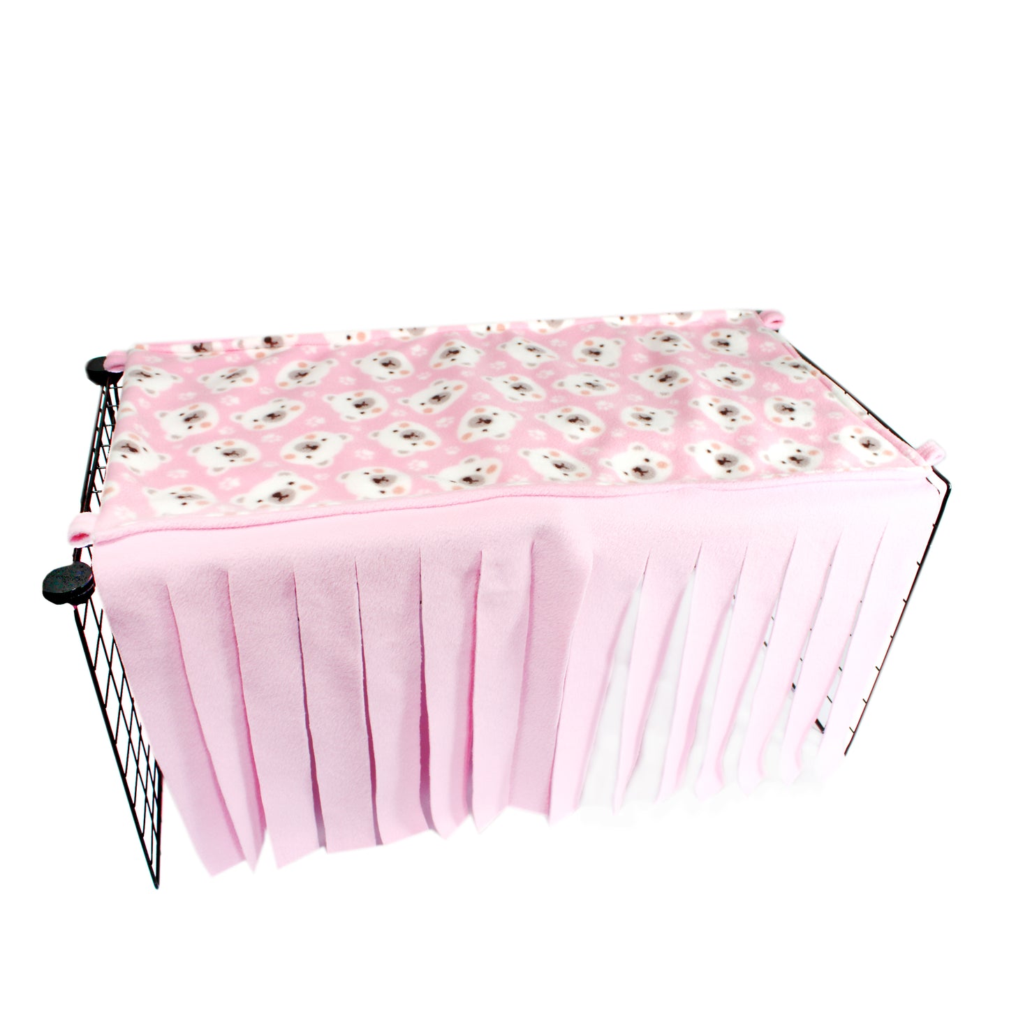Large Pink Polar Bear Fleece Forest