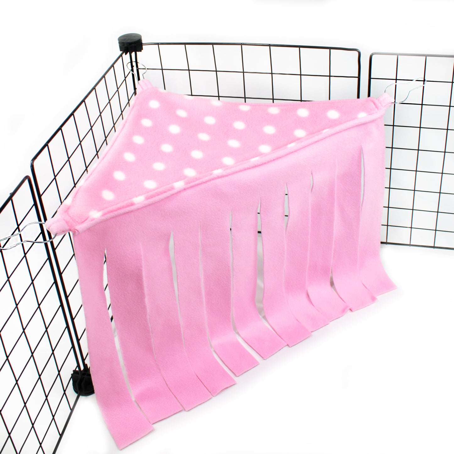 Pink Polka Dot Corner Fleece Forest