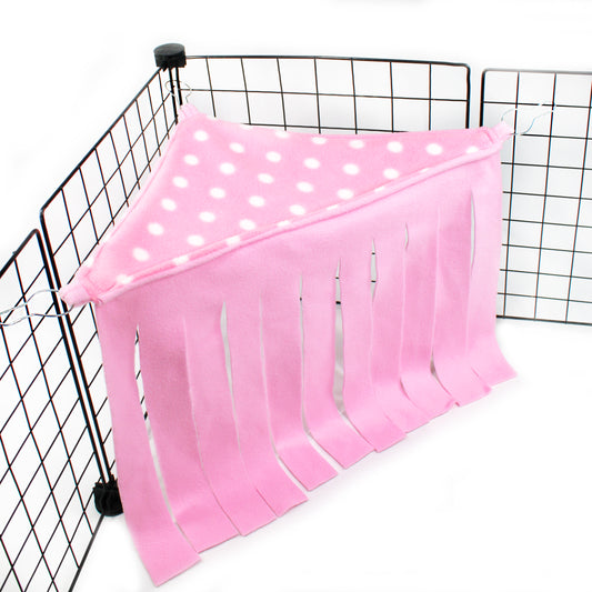 Pink Polka Dot Corner Fleece Forest