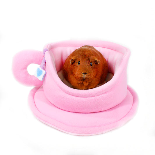 Baby Pink Teacup Bed for Guinea Pigs
