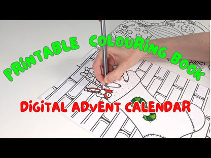 Printable Guinea Pig Advent Colouring Book