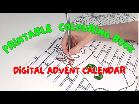Printable Guinea Pig Advent Colouring Book