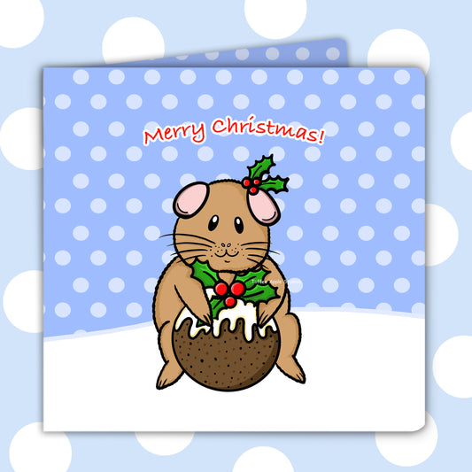 Pudding The Guinea Pig - Merry Christmas Card