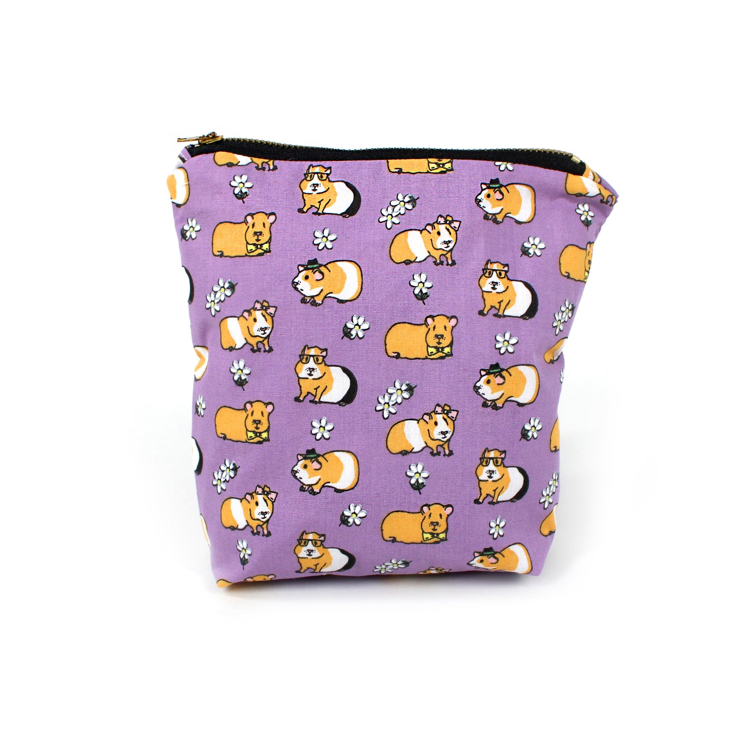 Purple Guinea Pig Quilted Accessory Bag