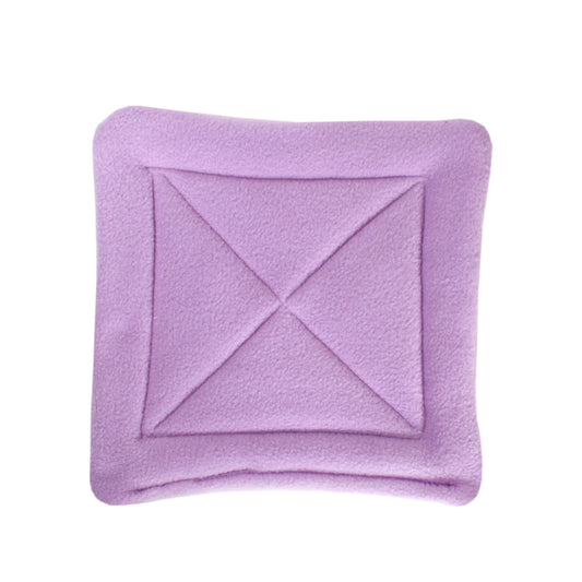 Purple Guinea Pig Pattern Hidey Hut, top view of the lilac pee pad