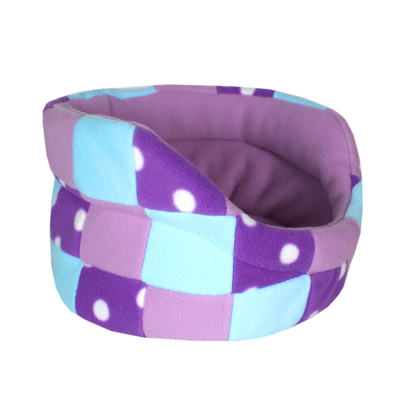 Purple Polka Dot Patchwork Guinea Pig Bed