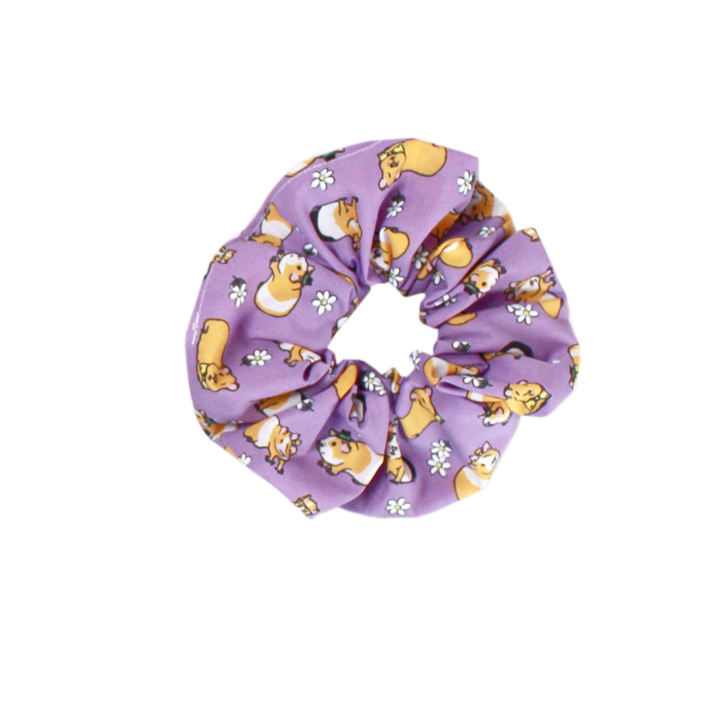 Purple Guinea Pig Hair Scrunchie - Large Or Regular Scrunchie