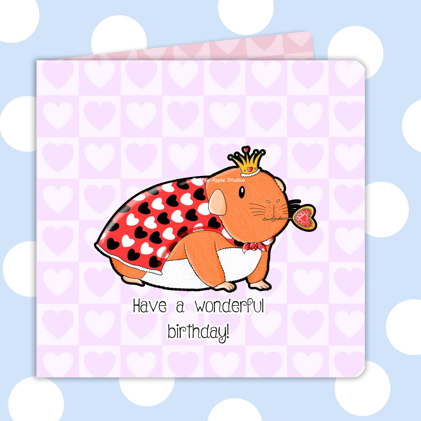 Queen Guinea Pig Birthday Card