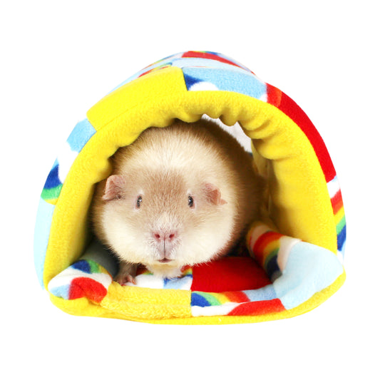 Yellow Patchwork Rainbow Tunnel and Bed Set