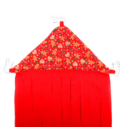 Red Gingerbread Corner Fleece Forest