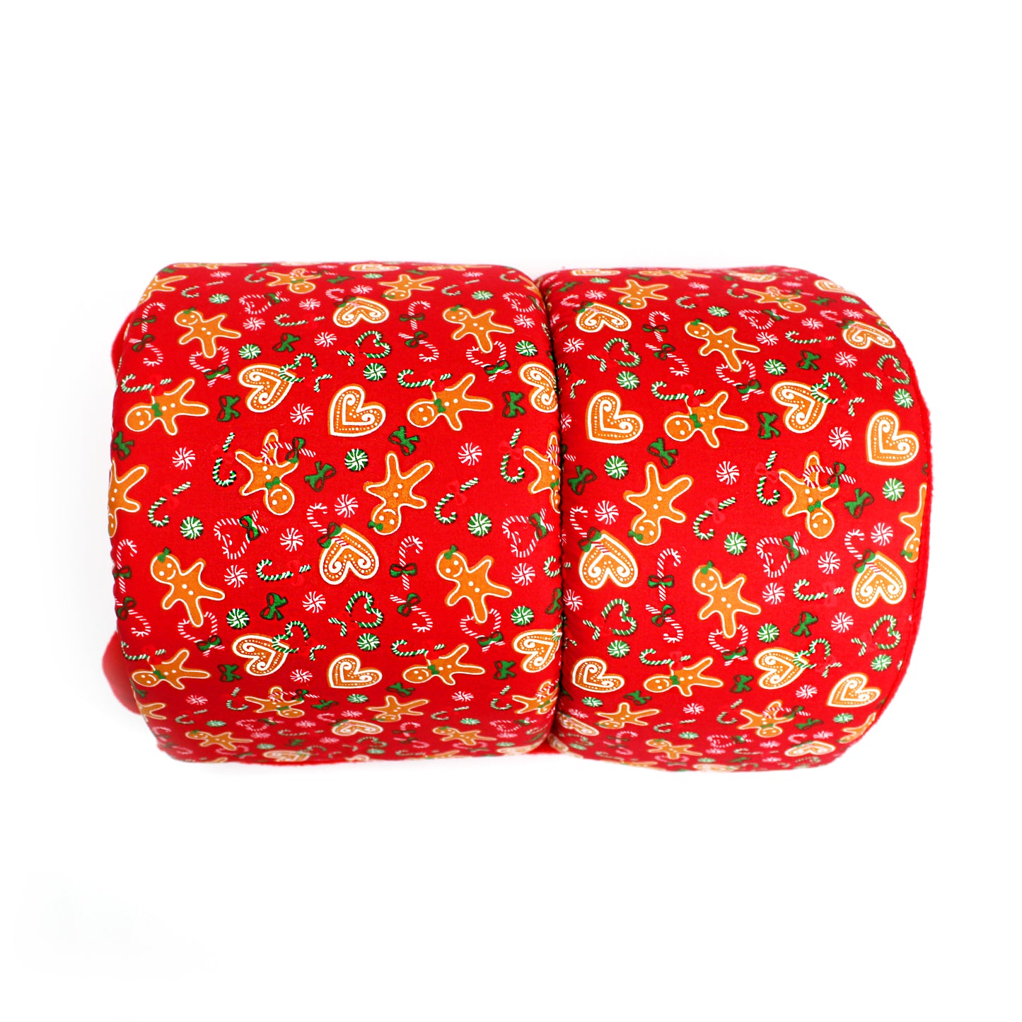 Pet Tunnel with Christmas-themed patterns on a white background