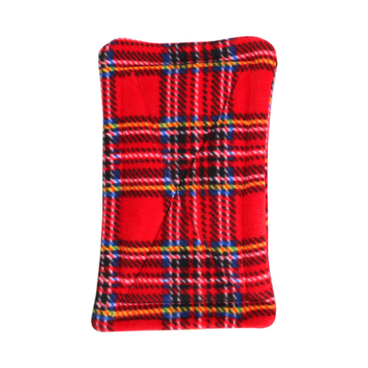 Absorbent Red Tartan Fleece Guinea Pig Pee Pad