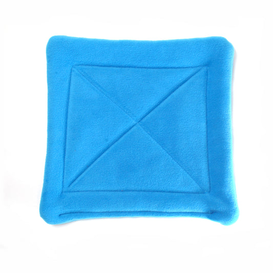 Large Square Rich Blue Pee Pad for Guinea Pigs, top view of the wee matt for sizing 
